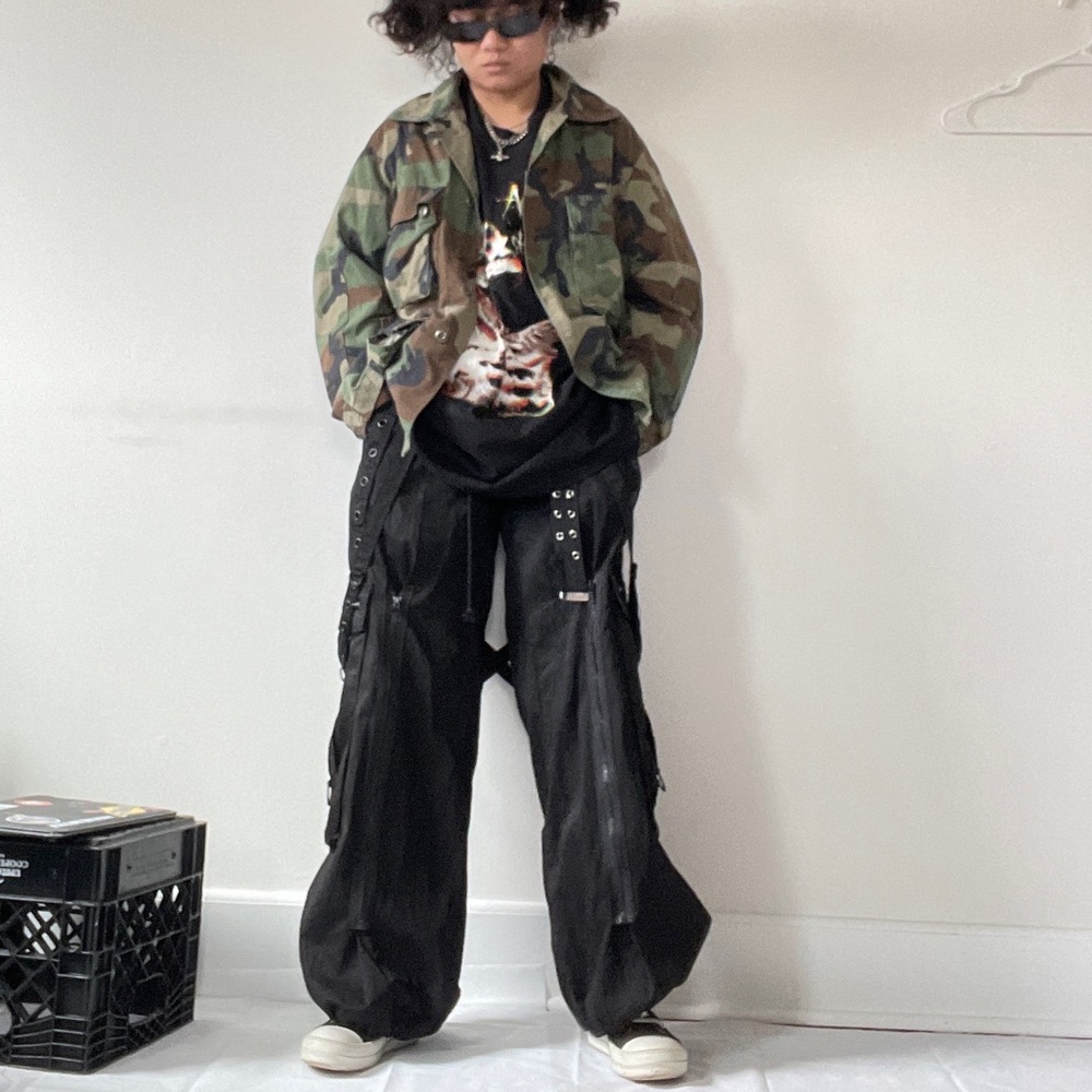 vintage army military camo camouflage jacket coat